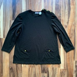 Vintage Black Plus Size Top